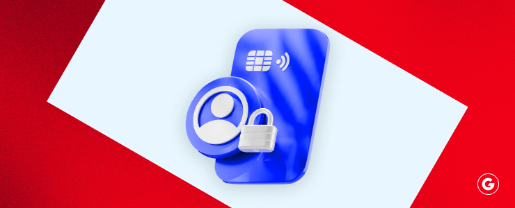 A phone with a lock icon is shown alongside a person, representing the concept of mobile security.