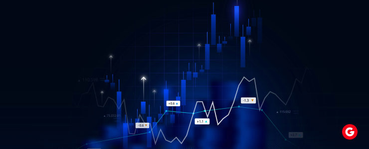 Blue forex trading chart showing candlesticks and price movements, representing high-speed scalping and FX market analysis in 2025.